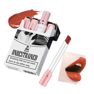 lakerain Cigarette Case Lipstick Not Easy to Sink Cup Easy to Color Matte Four Pack Cigarette Pipe Lipstick Cigarette Lipstick Cross Border