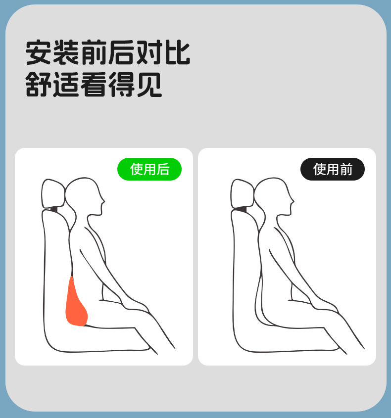 Pu Nappa Leather Car Headrest Memory Foam Breathable Rebound Car Seat Backrest Four-Season Universal Lumbar Pillow