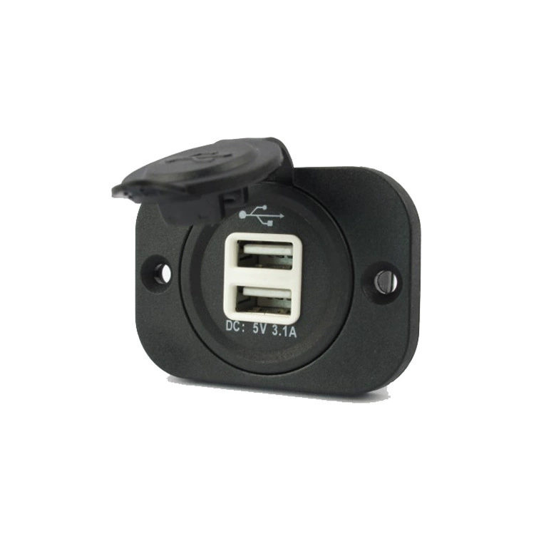 Мотоцикл автомобильная модернизация двойная USB зарядка 5В 3.1А с фиксированной панелью проводки прямые продажи производителя