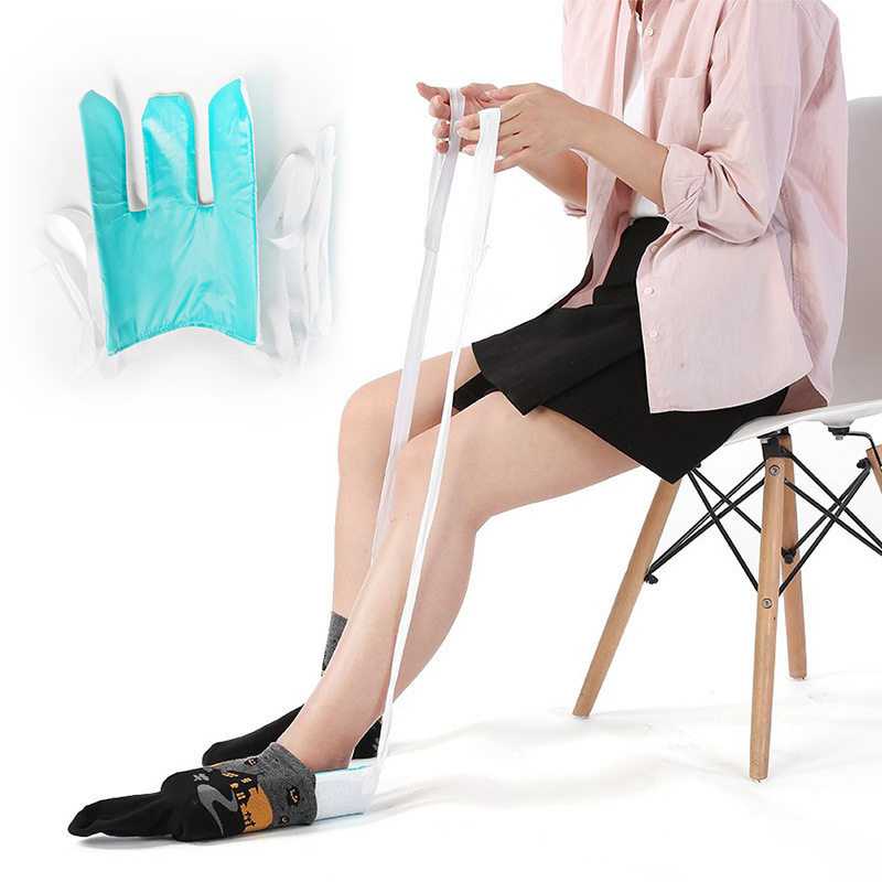 Cross-Border Amazon No-Bending Rope-Pulling Sock-Wearing Aid for Home Use, Suitable for Elderly, Pregnant Women, and Disabled People