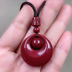 紫金砂朱砂姫はビーズペンダントの本命年の男女の低含有量の朱砂ペンダントを生放送します。