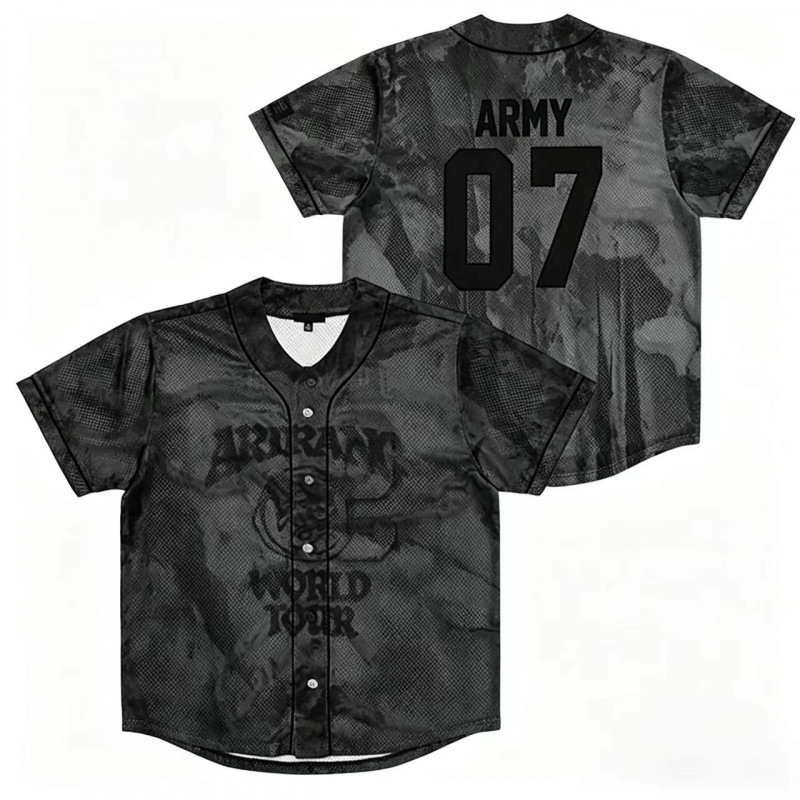 2026 New Cross-Border Korean Style BTS (Bangtan Boys) Trendy Baseball Jersey Sports Breathable Supporter Shirt