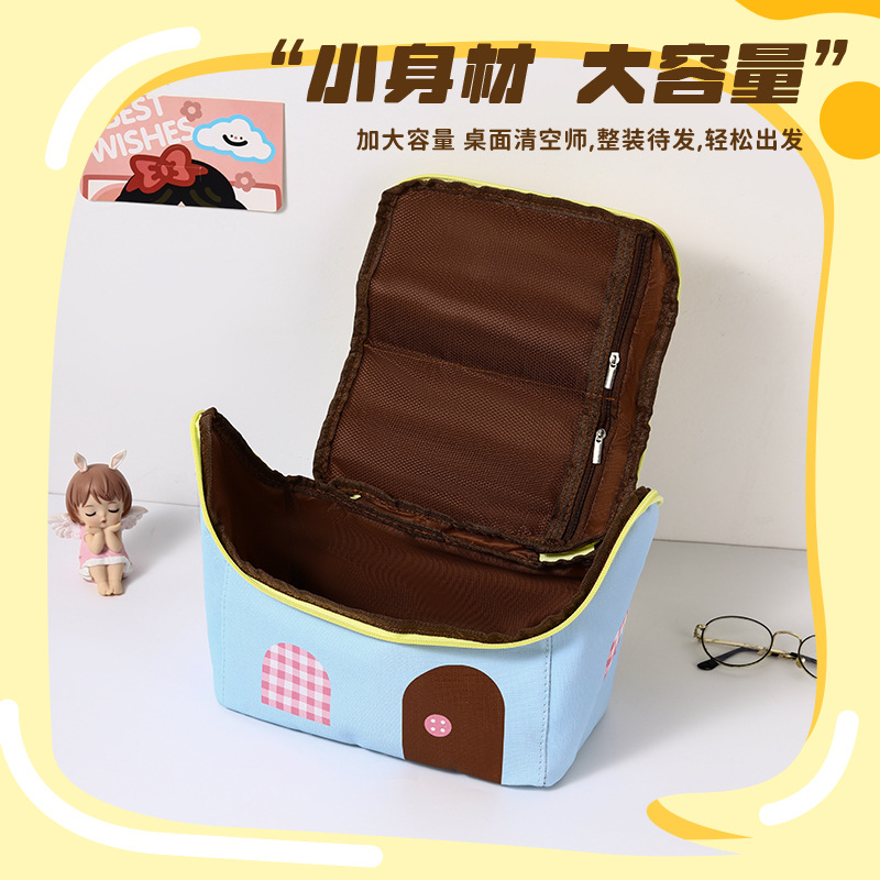Bolsa de cosméticos de alto valor estilo caliente linda bolsa de lavado de casa pequeña bolsa de almacenamiento de cosméticos bolsa de viaje impermeable de gran capacidad