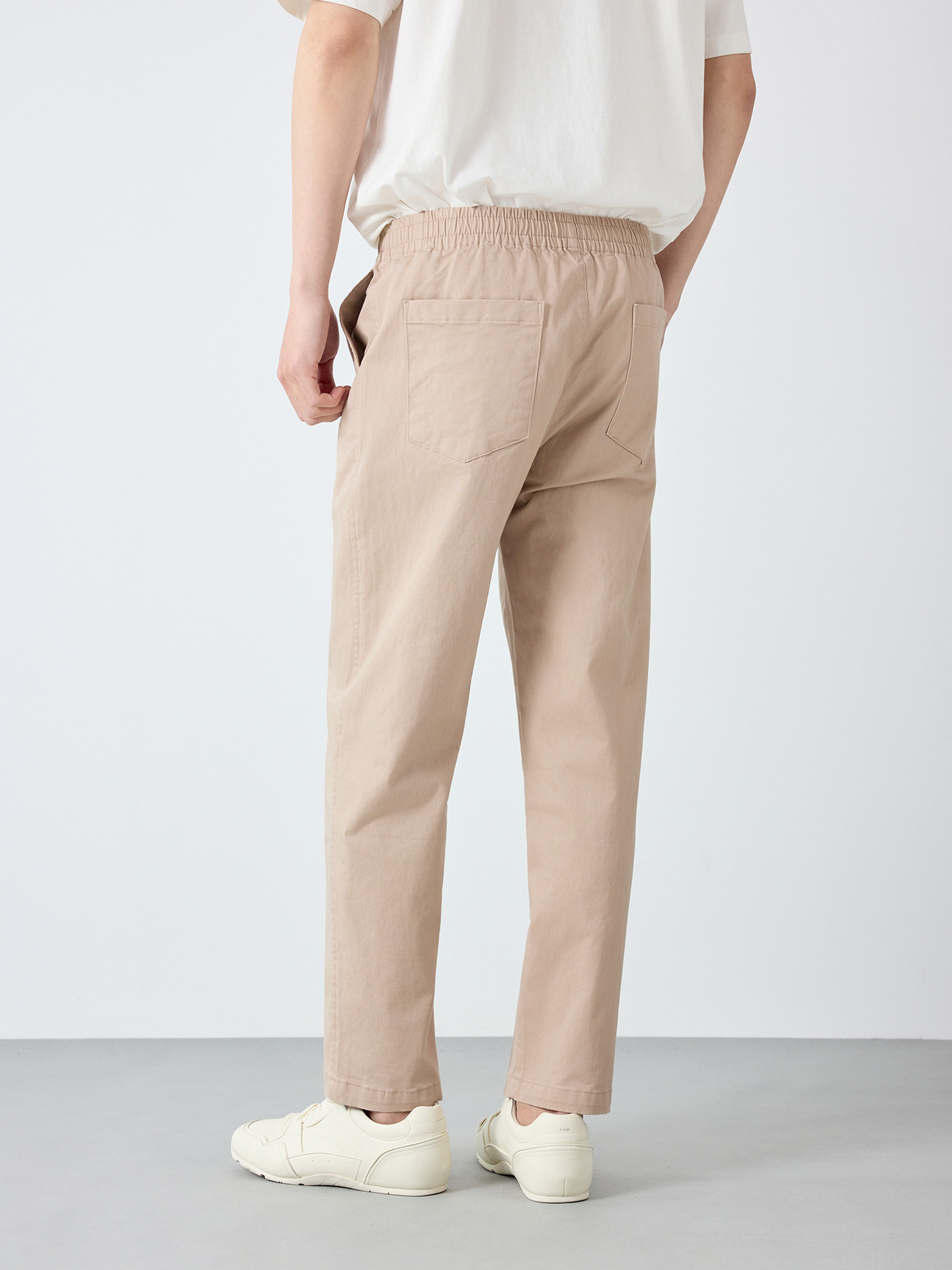 Quần kaki nam công sở ống đứng dáng thẳng vải cotton pha — đen