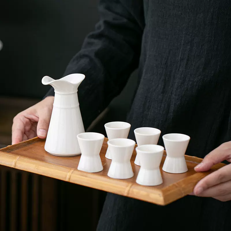 中式复古陶瓷酒具套装小酒杯家用中式白酒分酒器礼品