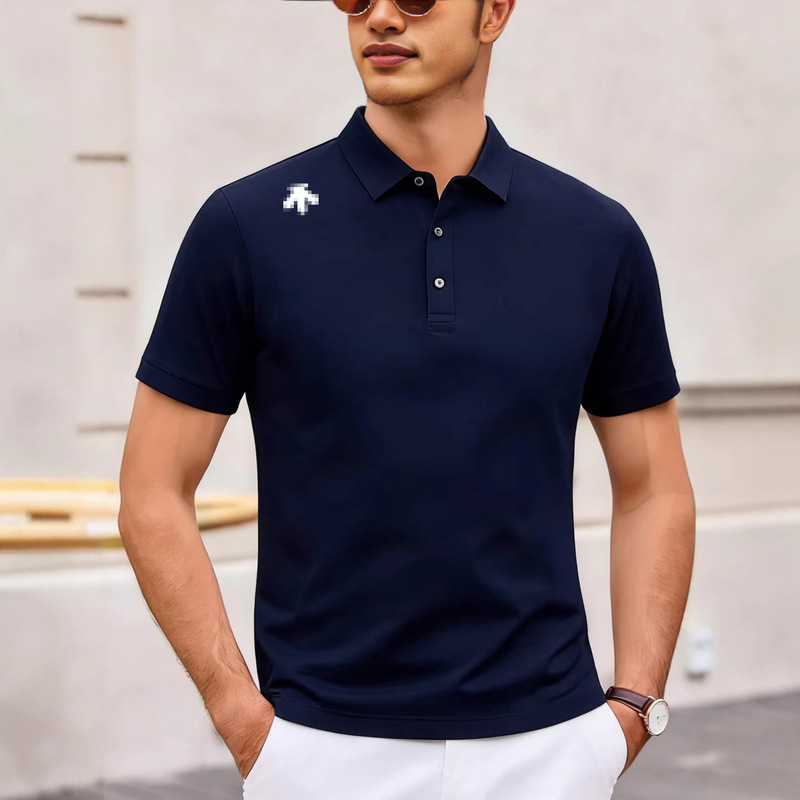 Cross-Border New Summer Ice Silk Silicone Arrow Logo Golf Short-Sleeved Polo Shirt Fashionable Casual Sports Shirt Cross-Border New Summer Ice Silk Silicone Arrow Logo Golf Short-Sleeved Polo Shirt Fashionable Casual Sports Shirt