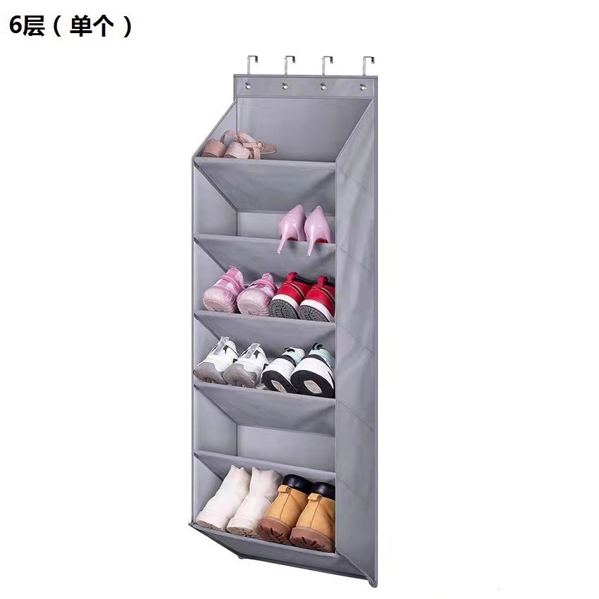 Cross-border multifunctional sundry storage hanging bag fabric door storage storage hanging bag multi-layer shoe storage wall-mounted