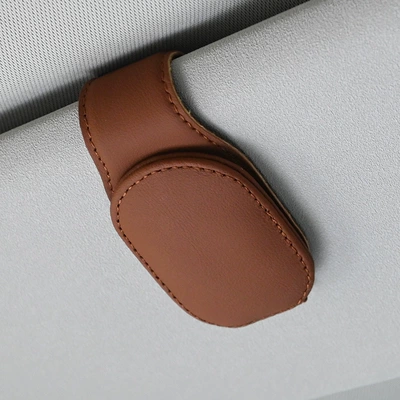 Car sun visor glasses Car Glasses Clip/Bill Clip - brown