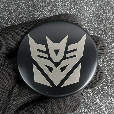 Car Sticker Logo Color Change | Hub cover - decepticon-style-matte-black-4-pieces