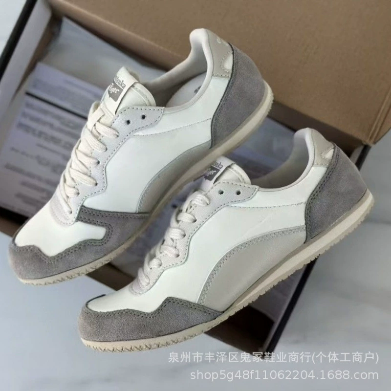 Кеды без шнурков Onitsuka Tiger, кожаные, повседневные универсальные, унисекс