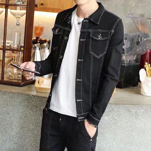 Autumn New Men's Denim Jacket Trendy Brand Japanese Retro Loose American Wash Street Style Casual Fashion Jacket