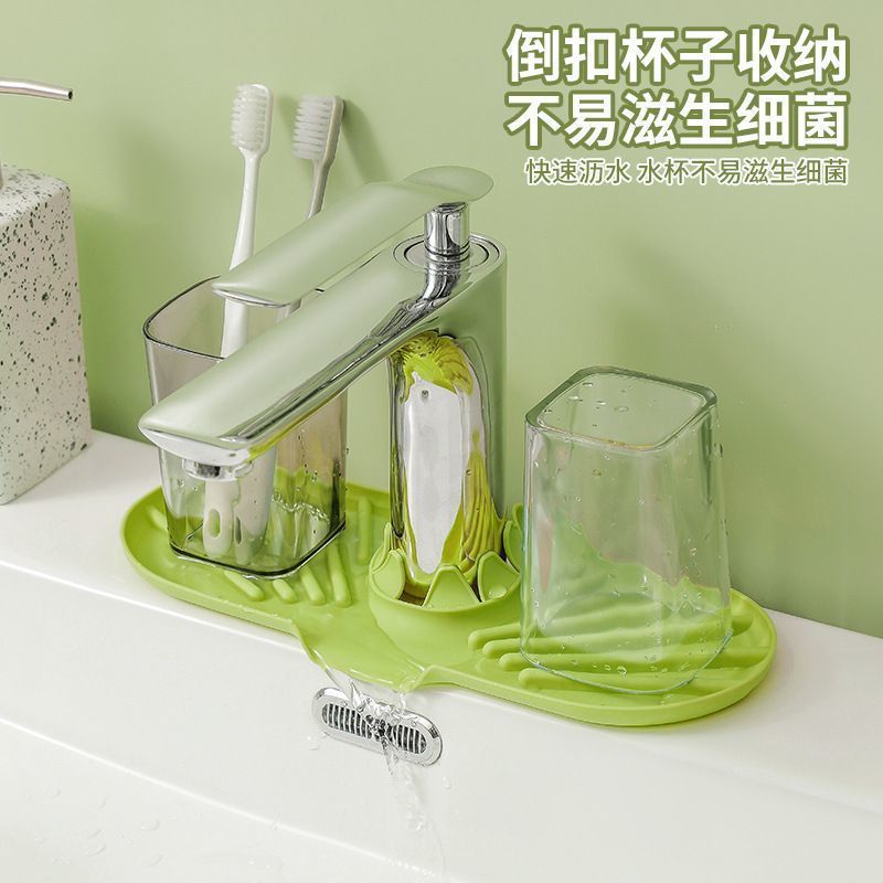 Original household draining mat for kitchen faucet splash protection, sink storage mat, washbasin cup and soap mat