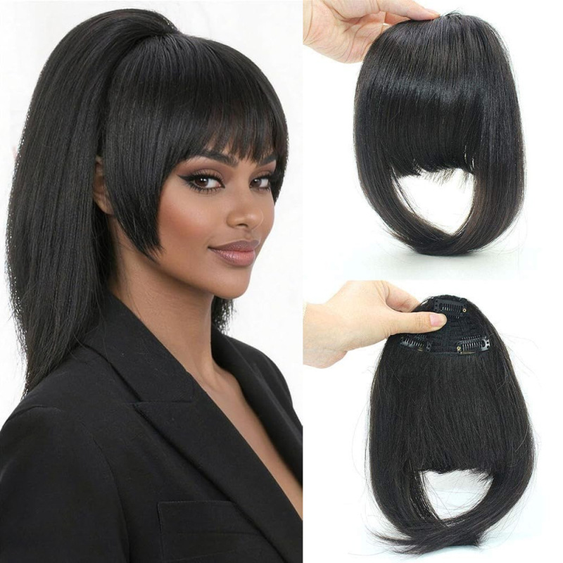 European and American African-Style Hairpieces for Women, Natural Straight Bangs, Synthetic Thick Bangs, Yaqke Fluffy Bangs, Hair Bangs European and American African-Style Hairpieces for Women, Natural Straight Bangs, Synthetic Thick Bangs, Yaqke Fluffy Bangs, Hair Bangs