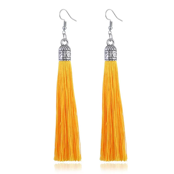 Cross-border jewelry Amazon AliExpress selling tassel earrings alloy polyester earrings wholesale direct sales
