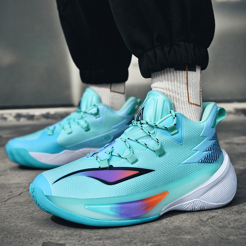 One-piece drop basketball shoes for men, youth and children, high bounce running shoes, breathable practical training basketball shoes