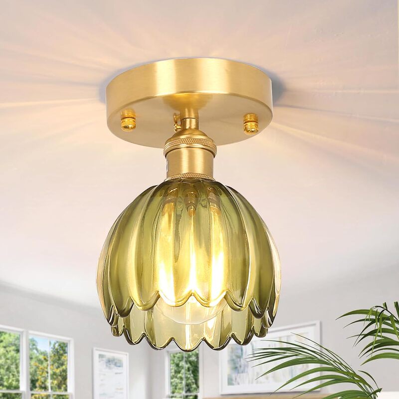Corridor Ceiling Lamp Home Ceiling Glass Retro Chandelier Porch Kitchen Entrance Bedroom Bathroom