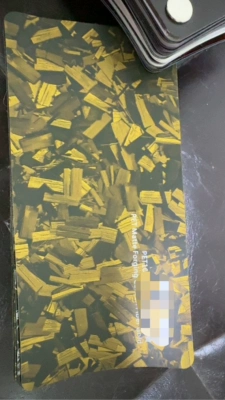Auto Color Change Film – Carbon Film Rearview Mirror Car Film - pet-matte-flower-carbon-golden-yellow-152-18m