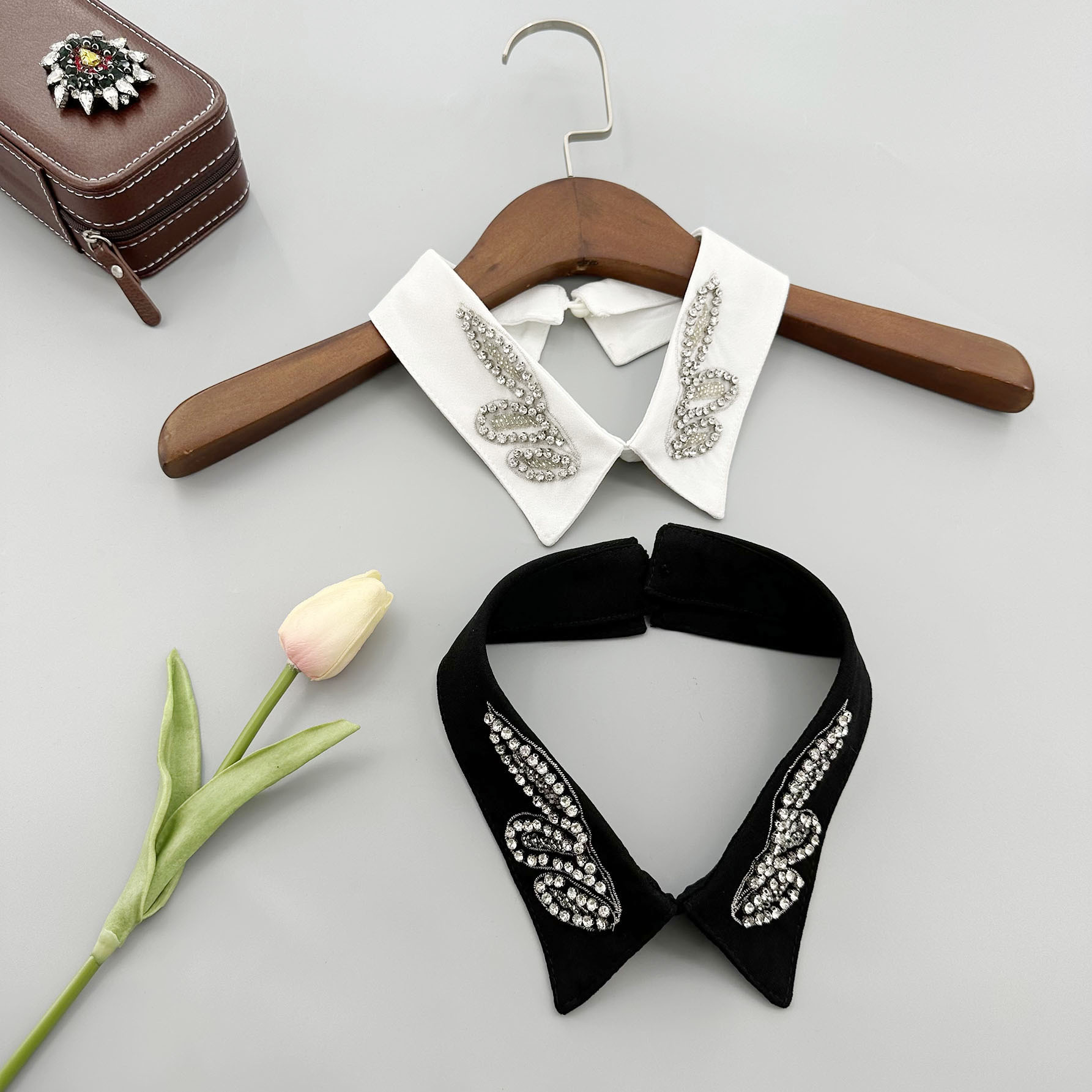 新品雪纺衬衣假领女百搭节约领通勤衬衫假衣领装饰假领子现货批发