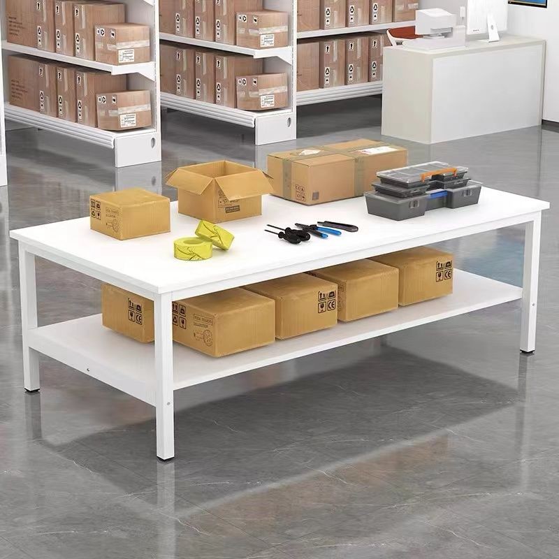 双层快递打包桌包装台裁布裁剪流水线操作台 工厂桌子车间工作台