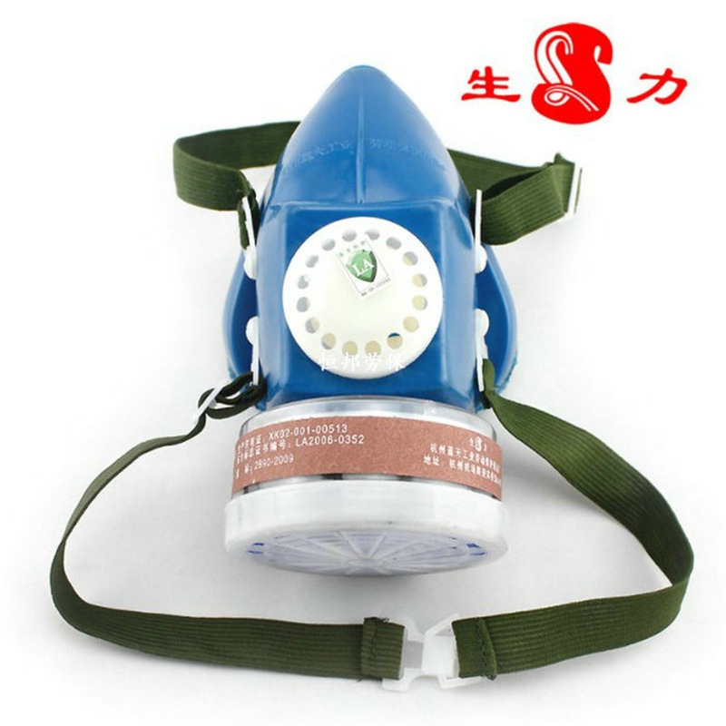 杭州蓝天生力 双罐单罐防毒面罩 活性炭喷油漆自吸过滤式面具面罩