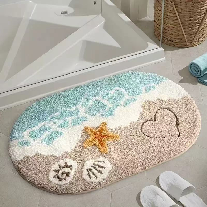 Cross-Border Dropshipping Imitation Cashmere Fresh-Style Bathroom Floor Mat, Non-Slip Foot Mat for Bathroom Entrance, Dust-Proof and Dirt-Resistant Mat for Entryway Cross-Border Dropshipping Imitation Cashmere Fresh-Style Bathroom Floor Mat, Non-Slip Foot Mat for Bathroom Entrance, Dust-Proof and Dirt-Resistant Mat for Entryway