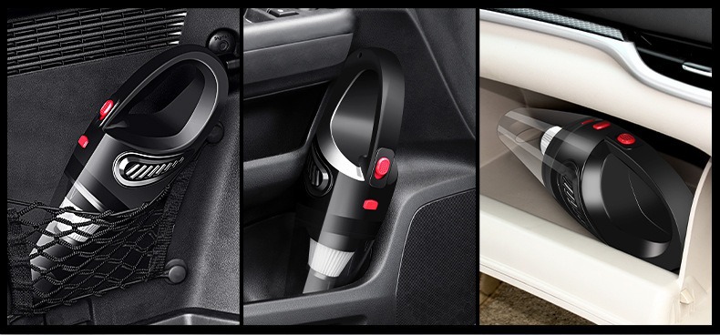 Car Vacuum Cleaner, Rechargeable Wireless Vacuum Cleaner, Dual-Purpose Dry and Wet Vacuum Cleaner for Car and Home, High-Power USB Vacuum Cleaner