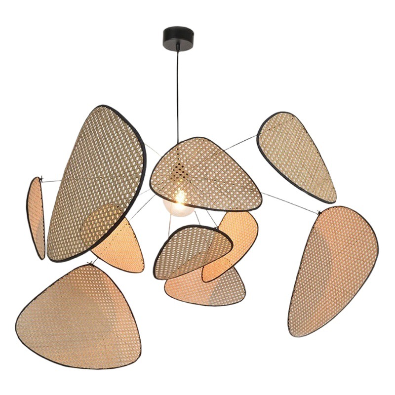 Moderno minimalista nuevo estilo chino sala de estar dormitorio comedor sala de té bar personalidad creativa japonés pastoral lámpara de ratán