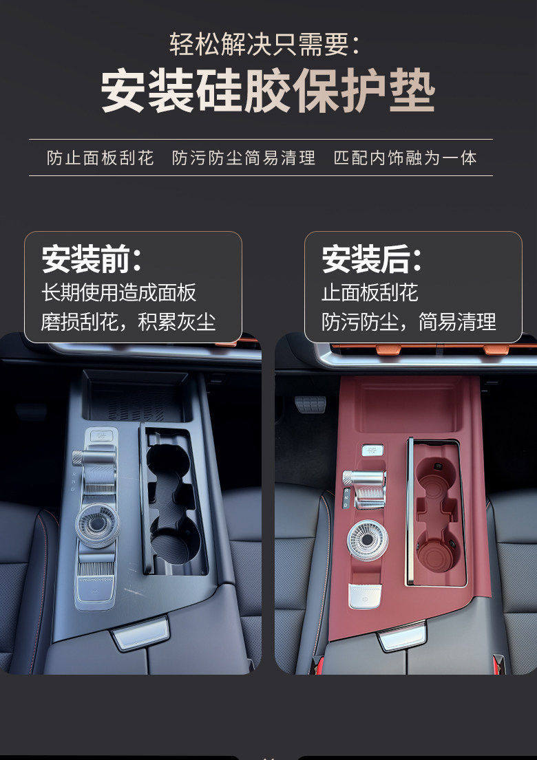 Beijing Bj30 Car Door Window Panel Silicone Pad Door Handle Protective Sticker Interior Decoration Accessories
