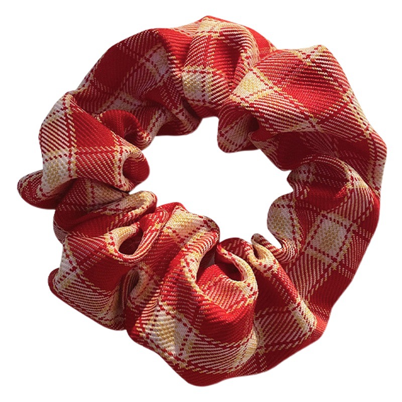 Banda de pelo de anillo de intestino grueso de cerdo ins simple grasa salchicha cabeza cuerda hembra Red roja retro estilo coreano francés banda de pelo de Corea del Sur corbata de pelo femenina