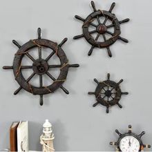 暗黑系列黑色木质船舵创意特色家居墙上装饰品商铺酒吧装饰品布置