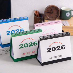 2026 Cross-Border Desk Calendar Simple Fresh Creative Desktop Ornament Planner Check-In Notebook English Version Calendar