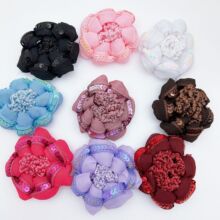 儿童舞蹈盘发头花头饰 串珠亮片头网发兜 女孩网花头圈发饰批发