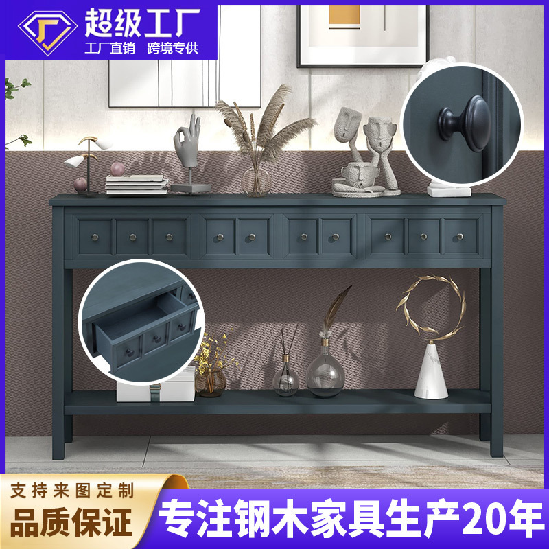 American Style Entrance Bucket Cabinet Living Room Storage Cabinet Long Entrance Table Entrance Cabinet Partition Cabinet Drawer Storage Cabinet