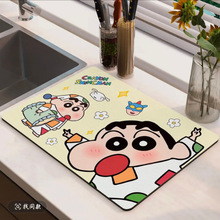 卡通动漫沥水垫硅藻泥桌垫吸水防滑可水洗咖啡机厨房台面垫速干垫