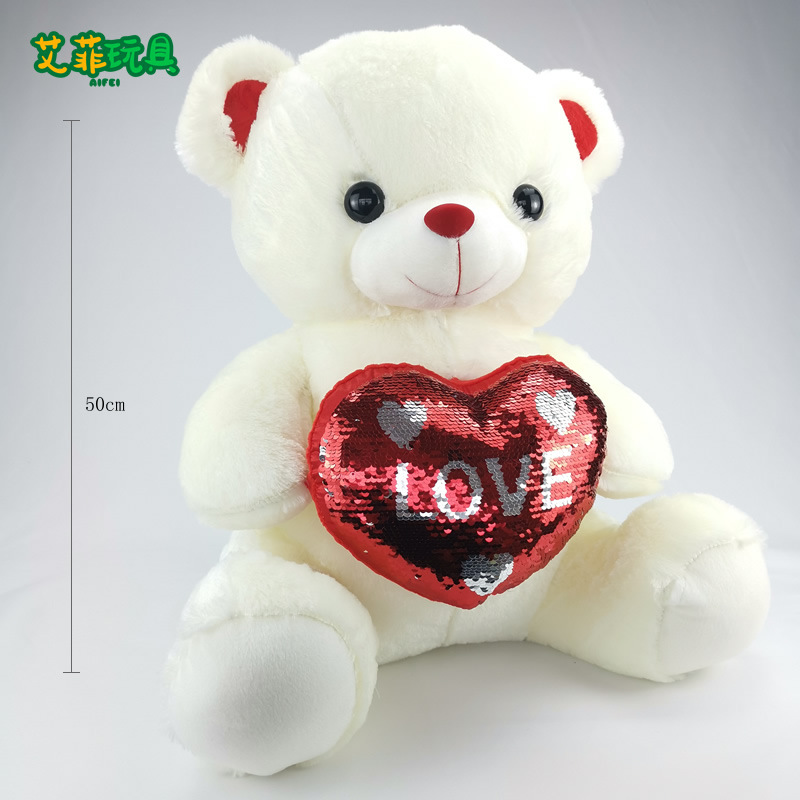 Oso de Peluche Luminoso con Lentejuelas de Felpa Multifuncional
