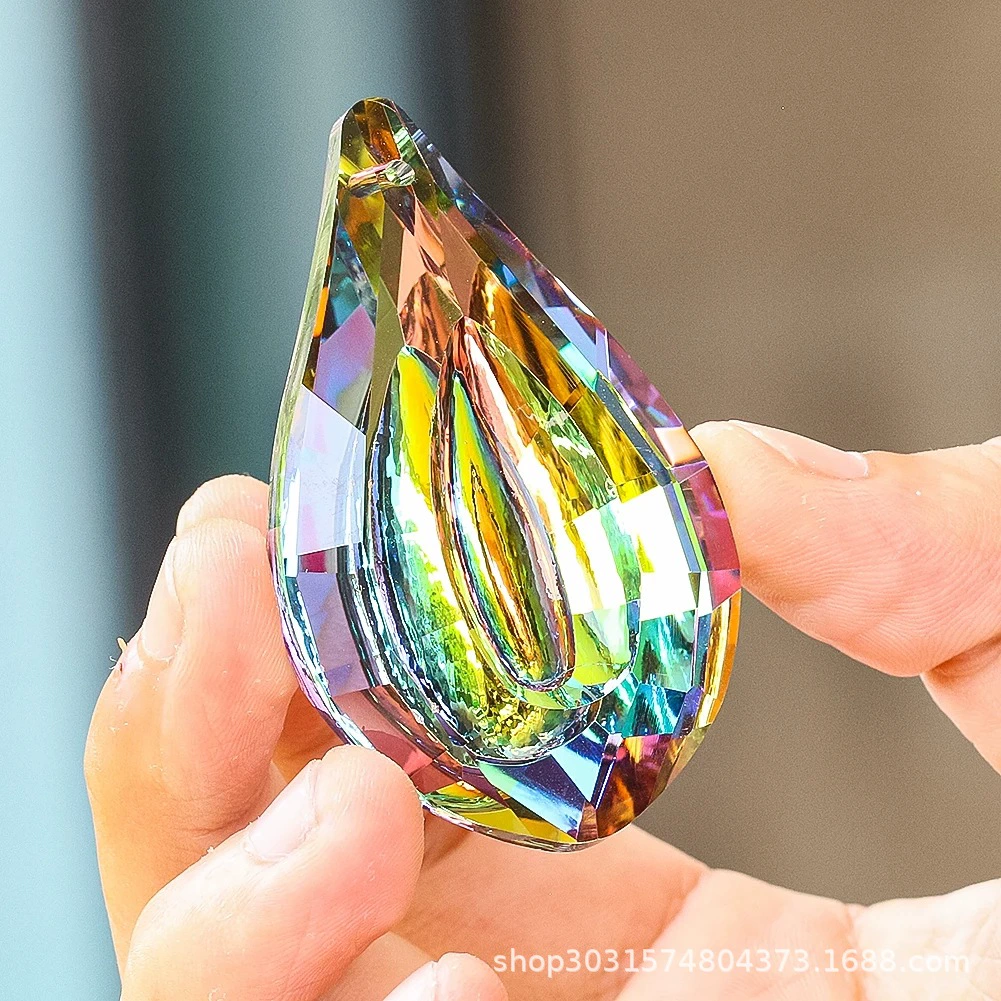 Crystal rainbow prism, pendant solar-powered, decorations, home decor