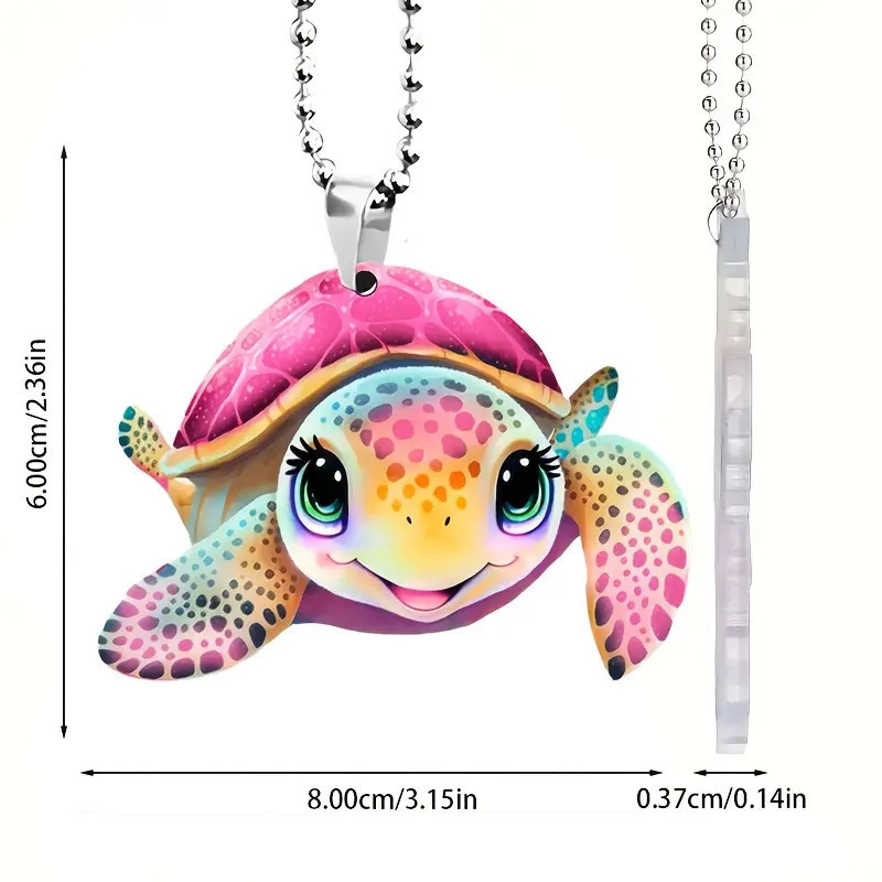 Nuevo producto creativo tortuga color acrílico interior colgante tortuga amante de la decoración image 8