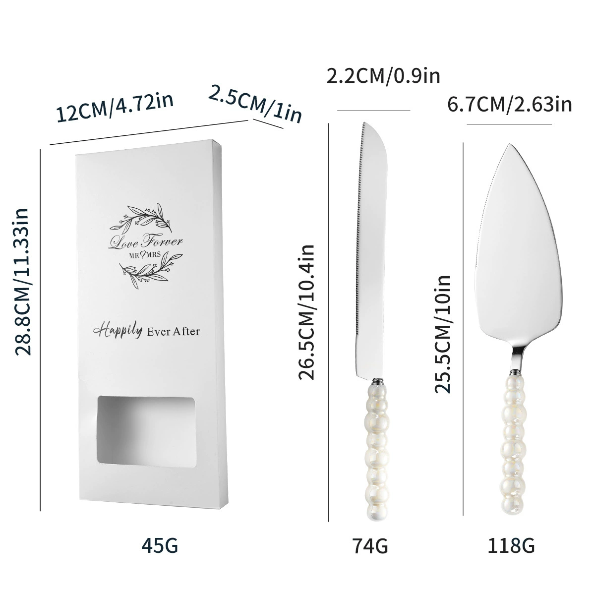 Set stainless steel, ceramic handle, dessert fork, Amazon, light luxury style
