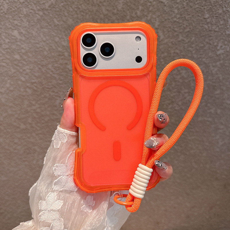 IP17PROMAXに適した新しい肌のような質感のケース、磁気ウエストベルト、3-in-1 N52強力磁石、ストラップ、落下防止、マルチカラー|undefined