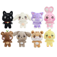 韓国ATEEZフラッシュぬいぐるみぬいぐるみ崔傘丁潤浩姜呂尚スター人形かわいい人形