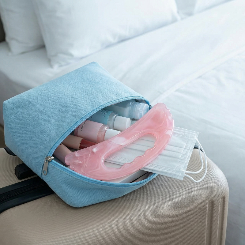 Gua Sha Massage Board Jelly Pink Crescent Resin Facial Lifting Body Scraping Tool Portable specifications