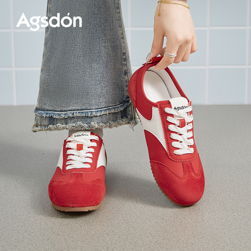 Zapatos de entrenamiento de ballet rojo para mujeres 2025 nuevos zapatos deportivos casuales ligeros de verano con suela plana suave