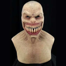 裂牙恶魔“跟踪者”恐怖恶魔乳胶万圣节面具