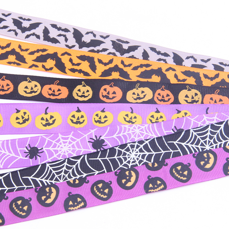 1.0cm 2.5cm decoración de Halloween cinta calabaza de Halloween cinta / araña / fantasma / cinta murciélago
