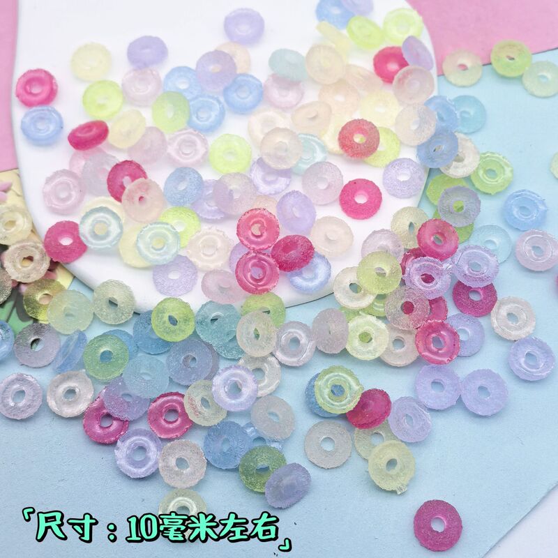 Popular Artificial Candy Series Small Sugar Donut Artificial Gummy Resin Material DIY Handmade Ball Filling