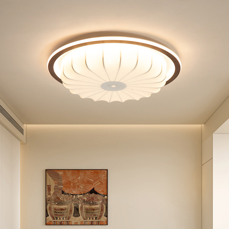 Lámpara de techo de sala de estar, personalidad simple, creativa, lámparas de tela antigua, estilo crema retro francés, nueva luz principal de la sala