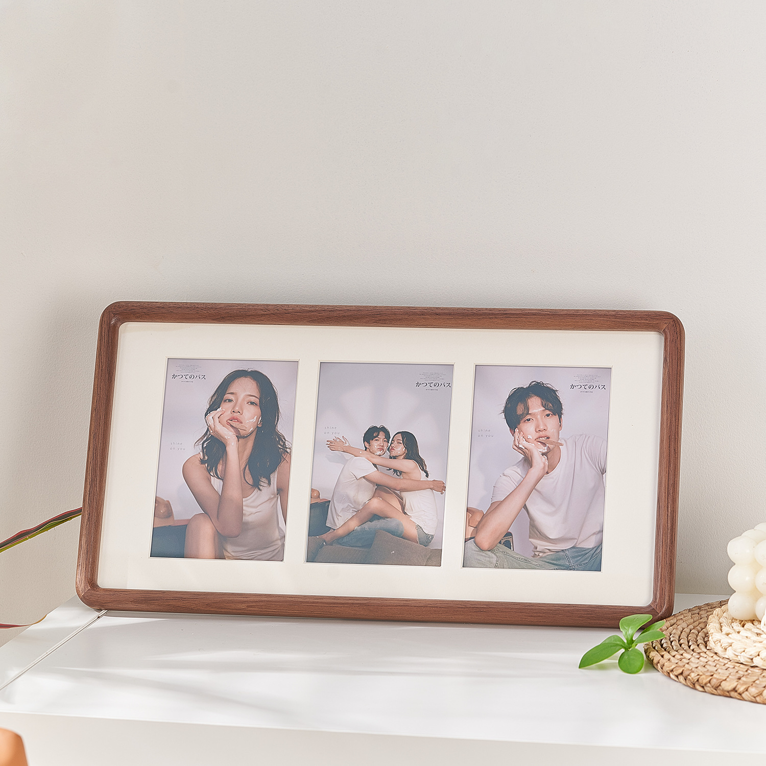High-end Solid Wood Photo Frame Multi-palace Frame Set Table Birthday souvenir Family Living Room Decorative Photo Wall Set Table