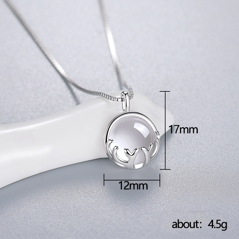 Simple Style Antlers Copper Necklace Transparent Artificial Gemstones Copper Necklaces