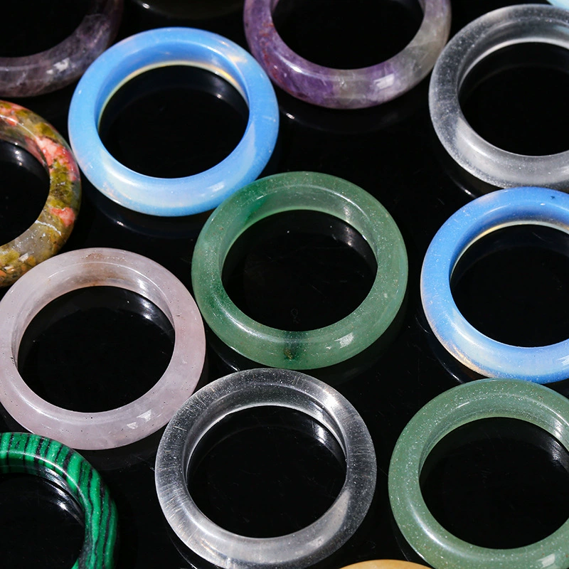 Кольцо Ring LINK JD GEMS универсальное агатовое нефритовое кольцо, 26×6 мм (внутренний диаметр 18–20 мм), унисекс элегантное