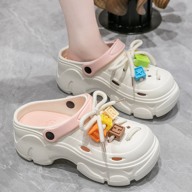 Конструктор, летняя милая обувь, высота нескользящая тапочки платформа, новая коллекция